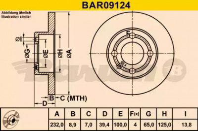 BARUM bar09124 -  Тормозной диск