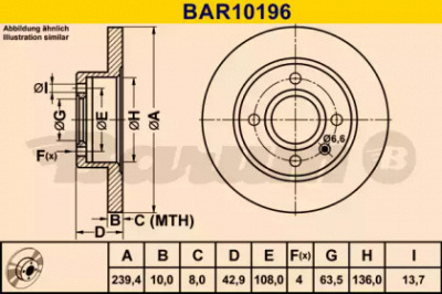BARUM bar10196 -  Тормозной диск