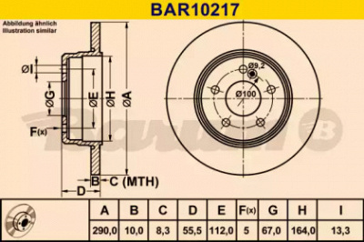 BARUM bar10217 -  Тормозной диск