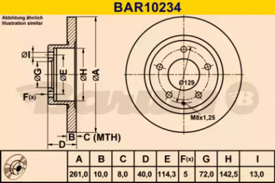 BARUM bar10234 -  Тормозной диск