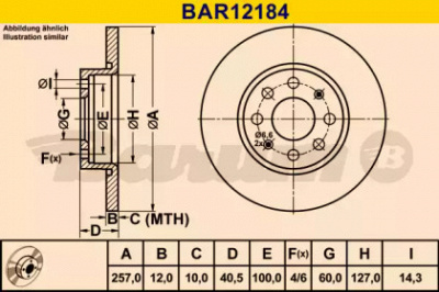 BARUM bar12184 -  Тормозной диск