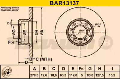 BARUM bar13137 -  Тормозной диск
