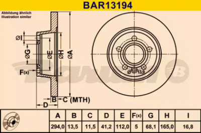 BARUM bar13194 -  Тормозной диск