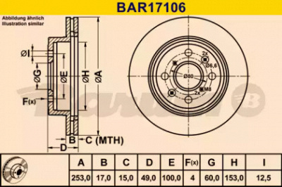 BARUM bar17106 -  Тормозной диск