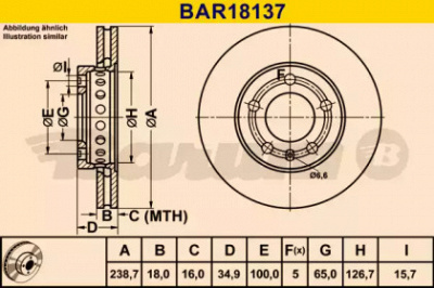 BARUM bar18137 -  Тормозной диск