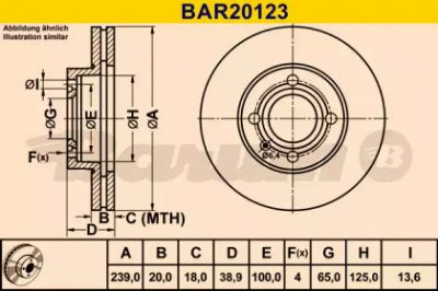 BARUM bar20123 -  Тормозной диск