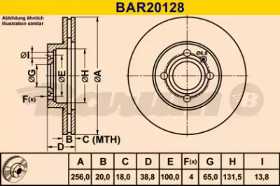BARUM bar20128 -  Тормозной диск