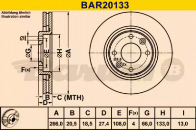 BARUM bar20133 -  Тормозной диск