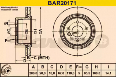 BARUM bar20171 -  Тормозной диск