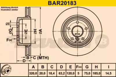 BARUM bar20183 -  Тормозной диск