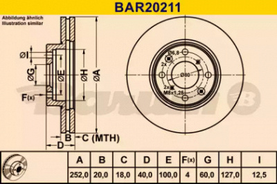 BARUM bar20211 -  Тормозной диск
