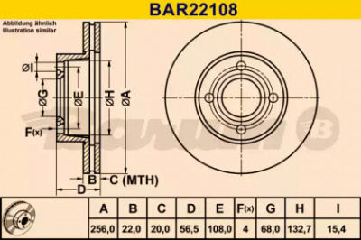 BARUM bar22108 -  Тормозной диск
