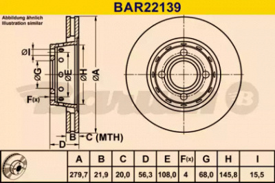 BARUM bar22139 -  Тормозной диск