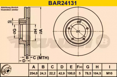 BARUM bar24131 -  Тормозной диск