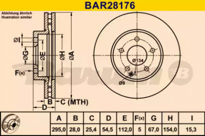 BARUM bar28176 -  Тормозной диск