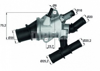 BEHR ti15588 -  Термостат, охлаждающая жидкость