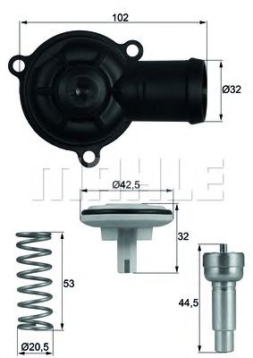BEHR ti22087d -  ТЕРМОСТАТ SKODA FABIA/VW POLO/GOLF 1.2-1.4FSI 05-
