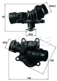 BEHR ti23488 -  Термостат, охлаждающая жидкость