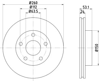 BELACO bdi026 - Тормозной диск