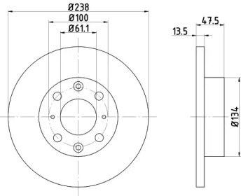 BELACO bdi027 -  Тормозной диск