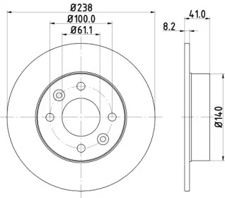 BELACO bdi034 - Тормозной диск