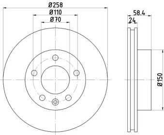 BELACO bdi057 -  Тормозной диск