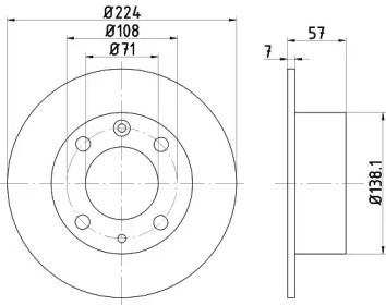 BELACO bdi070 - Тормозной диск