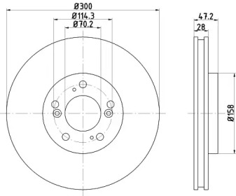 BELACO bdi1143 -  Тормозной диск