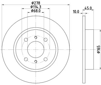 BELACO bdi1145 - Тормозной диск