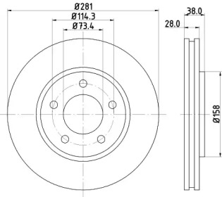 BELACO bdi1153 - Тормозной диск
