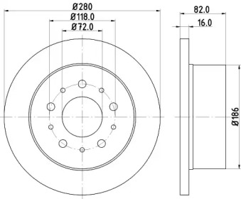 BELACO bdi1184 -  Тормозной диск