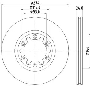 BELACO bdi1194 -  Тормозной диск