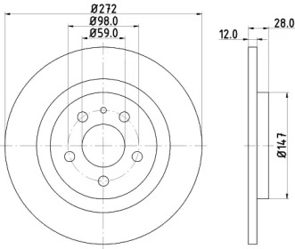 BELACO bdi1222 -  Тормозной диск