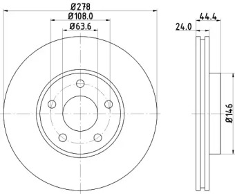 BELACO bdi1244 - Тормозной диск