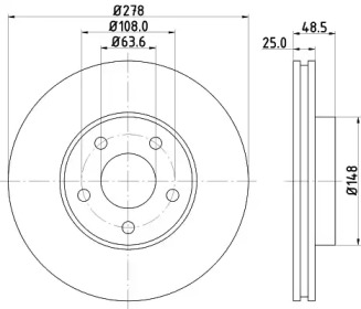 BELACO bdi1258 -  Тормозной диск