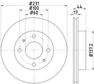 BELACO bdi1374 - Тормозной диск