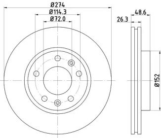 BELACO bdi1408 - Тормозной диск