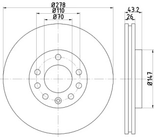 BELACO bdi1457 - Тормозной диск