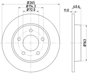 BELACO bdi1512 -  Тормозной диск