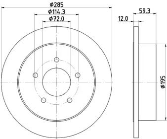 BELACO bdi1650 - Тормозной диск