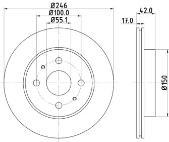 BELACO bdi1680 -  Тормозной диск