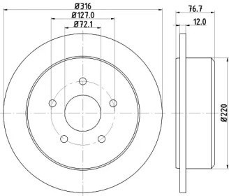BELACO bdi1693 -  Тормозной диск