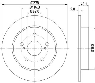 BELACO bdi1759 - Тормозной диск
