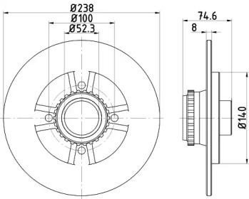 BELACO bdi1808 - Тормозной диск