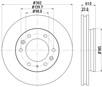 BELACO bdi1822 - Тормозной диск