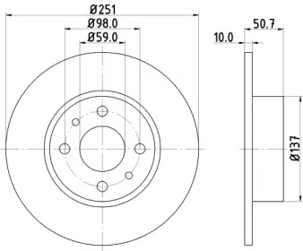 BELACO bdi284 -  Тормозной диск