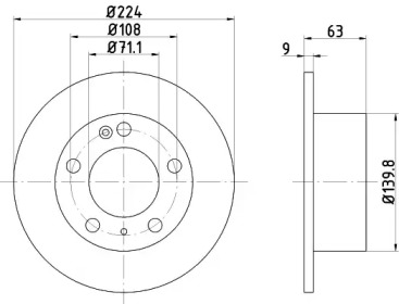 BELACO bdi332 -  Тормозной диск