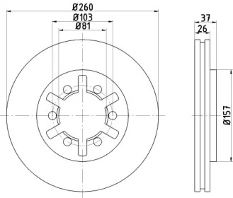 BELACO bdi340 - Тормозной диск