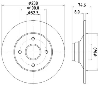 BELACO bdi344 - Тормозной диск