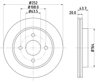 BELACO bdi435 -  Тормозной диск